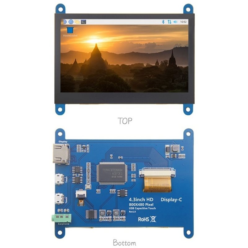 Layar LCD 4,3 inci dengan Laya - Pi Zero ulasan dan harga