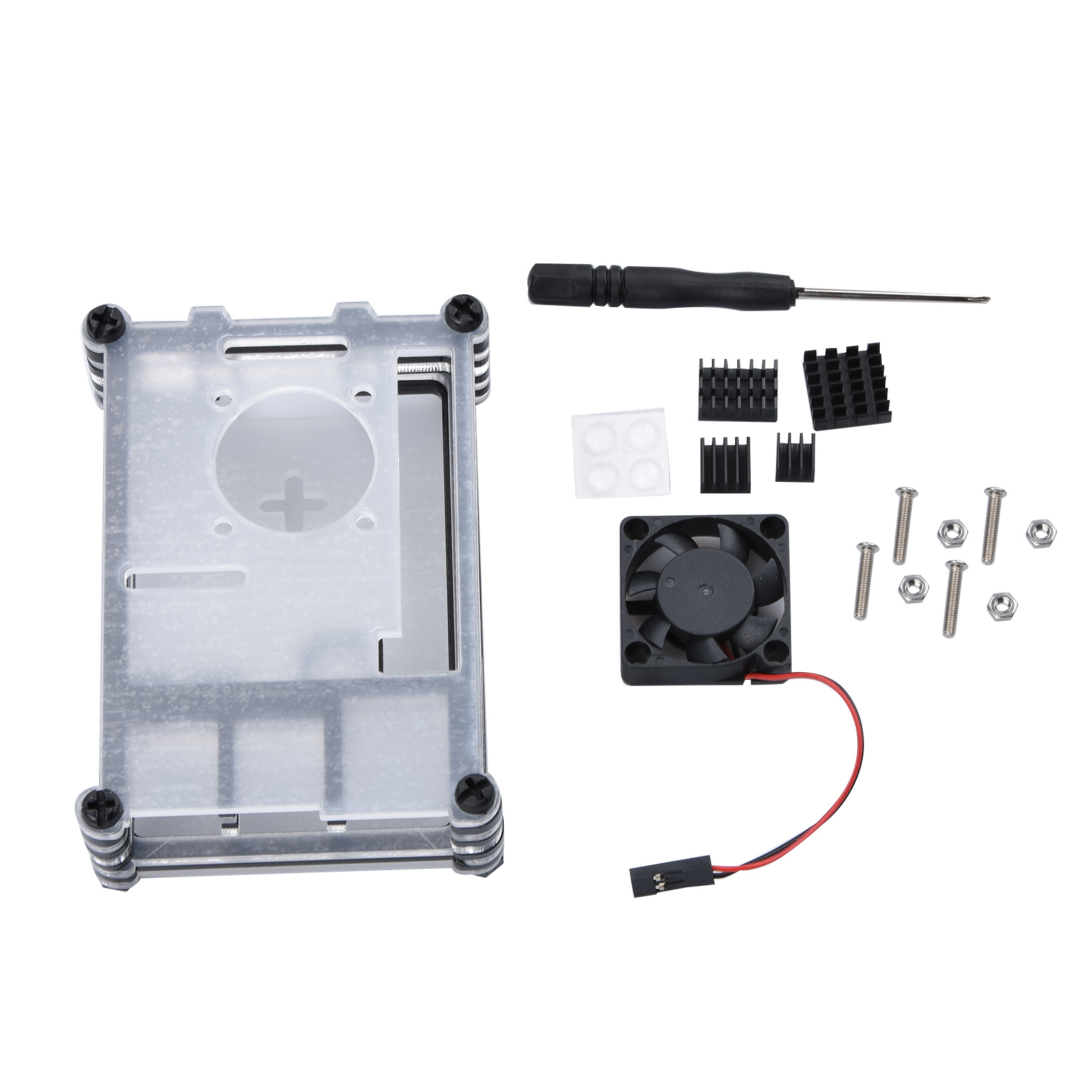 Casing 9 Lapisan Transparan de - Pi 4 Case ulasan dan harga