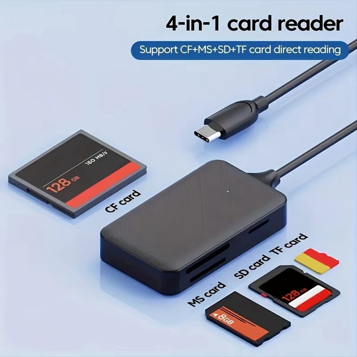 (A60I] Pembaca Kartu 4-in-1 Ti - Micro Sd Card ulasan dan harga