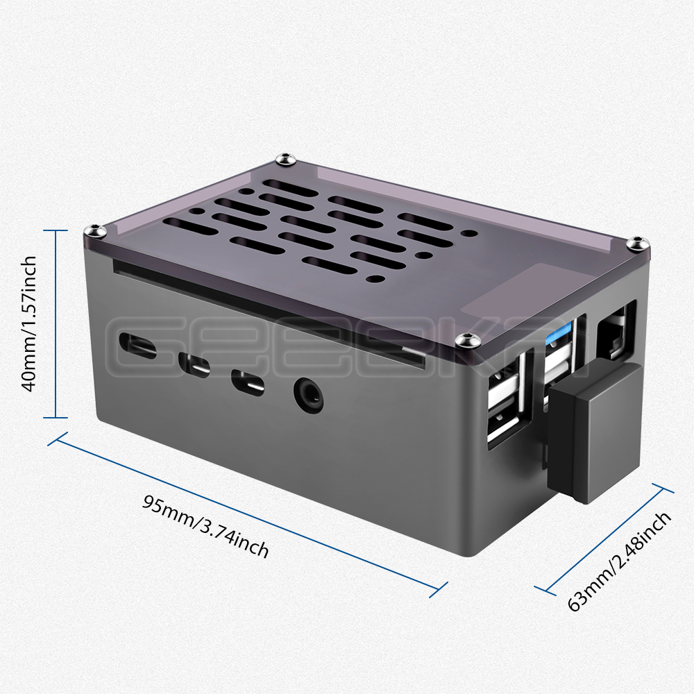 Geeekki Cangkang Hitam Casing  - Pi Cooler ulasan dan harga
