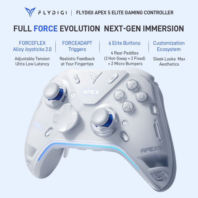 Flydigi Apex 5, Kontroler Game - Pi 5 Case ulasan dan harga