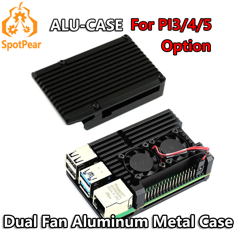 Casing Logam Aluminium dengan  - Pi 4 Case ulasan dan harga